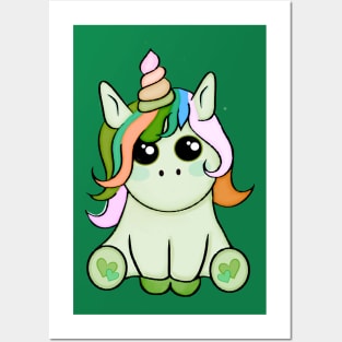 Green Unicorn Art Posters and Art